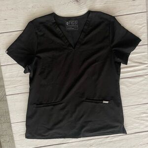 Figs Scrub Black top